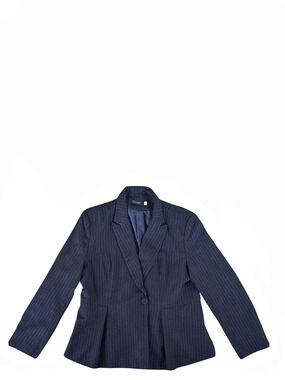 Yunclos Striped Blazer in Blue Size XL Like New